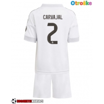 Otroške Nogometnih dresov Real Madrid Daniel Carvajal #2 Domači 2025-26 Kratki rokavi (+ hlače)
